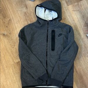 Nike Charcoal and Black Zip-Up Hoodie